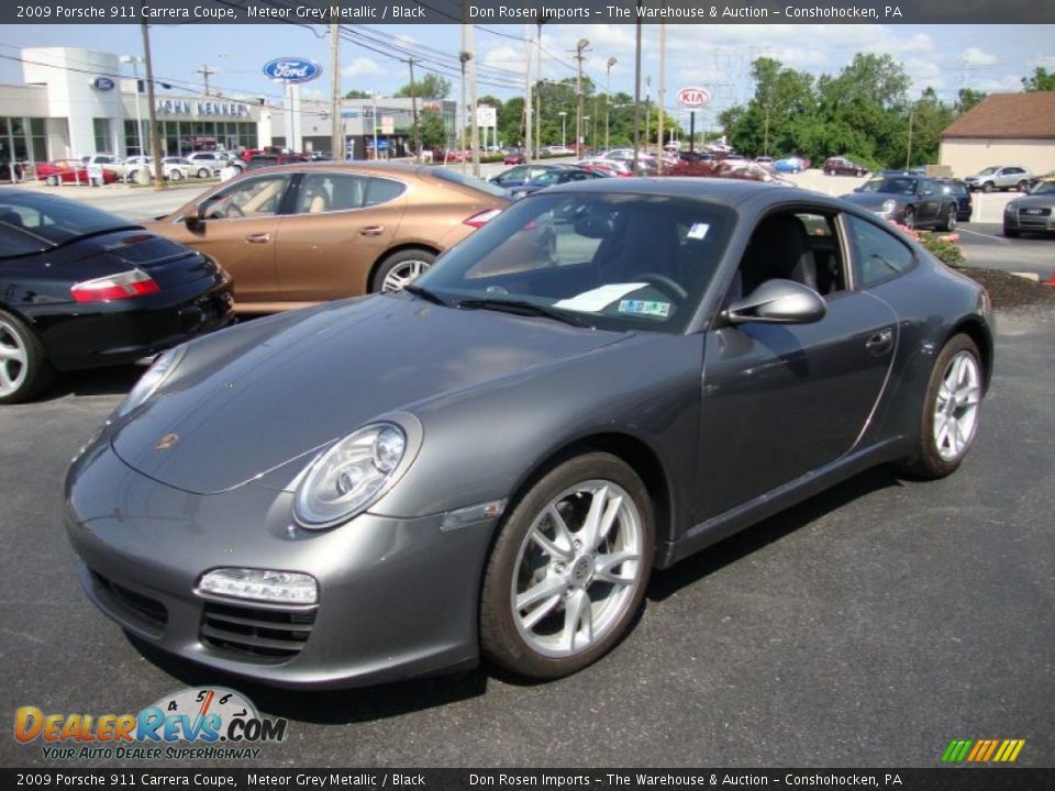 2009 Porsche 911 Carrera Coupe Meteor Grey Metallic / Black Photo #2