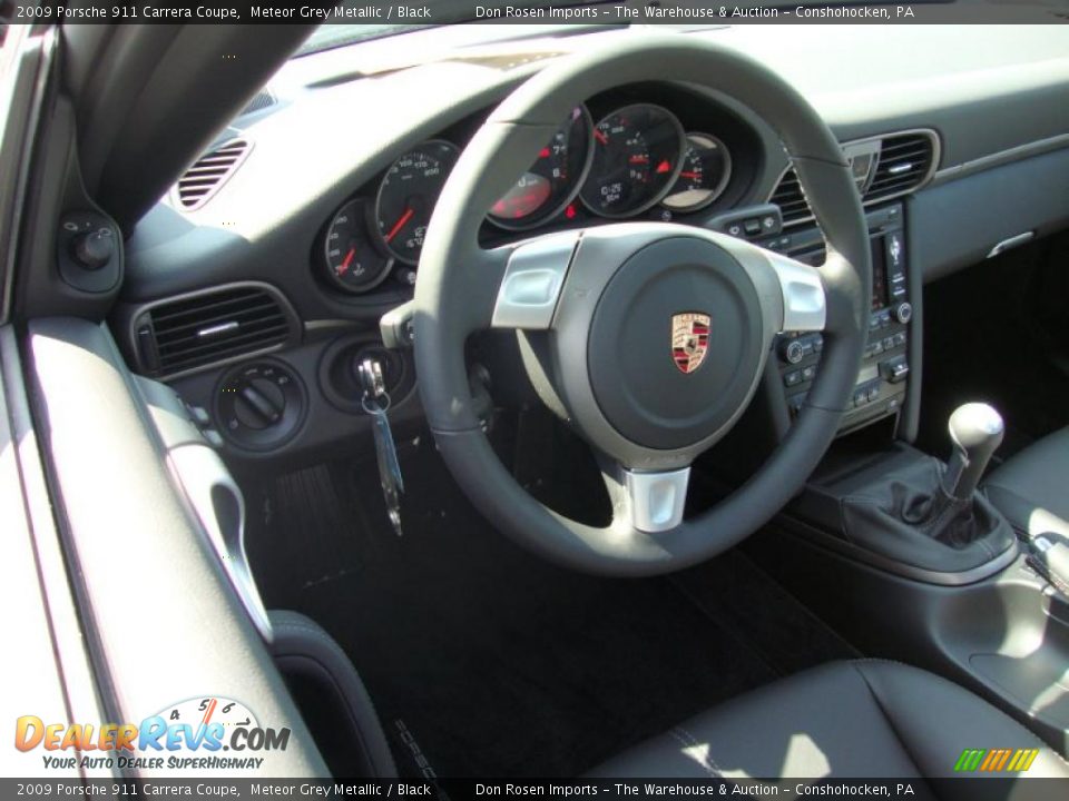 2009 Porsche 911 Carrera Coupe Meteor Grey Metallic / Black Photo #12