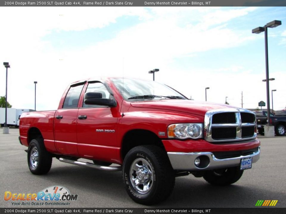 2004 Dodge Ram 2500 SLT Quad Cab 4x4 Flame Red / Dark Slate Gray Photo #2