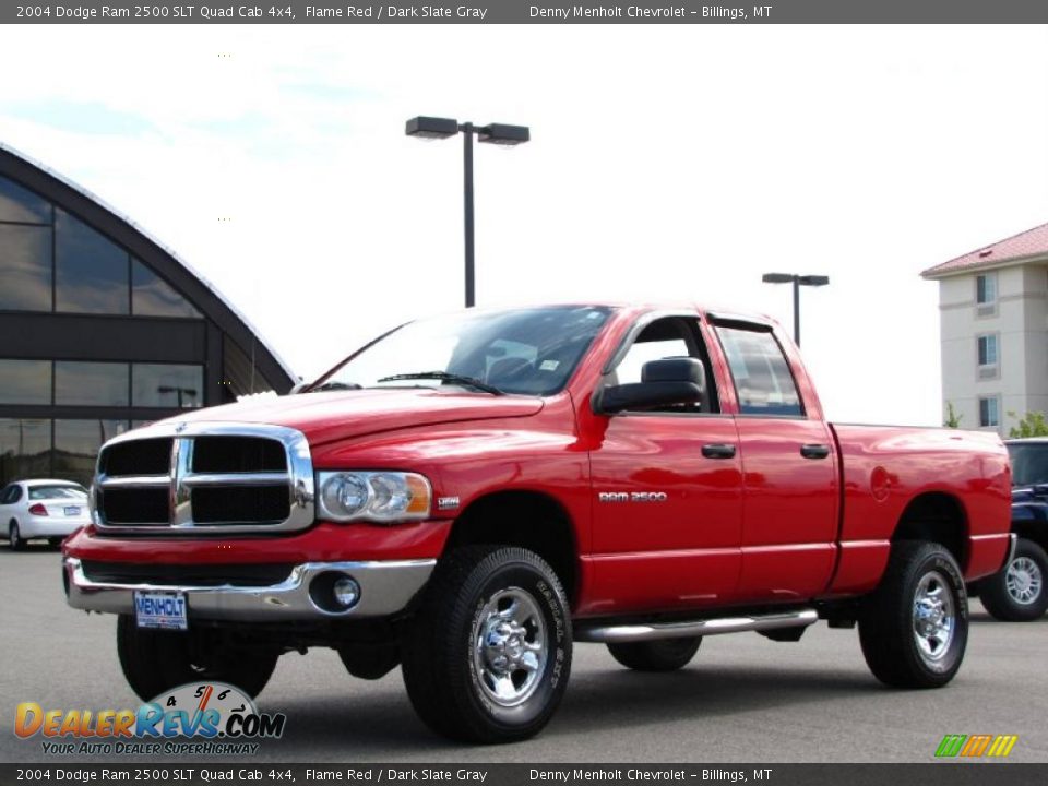 2004 Dodge Ram 2500 SLT Quad Cab 4x4 Flame Red / Dark Slate Gray Photo #10