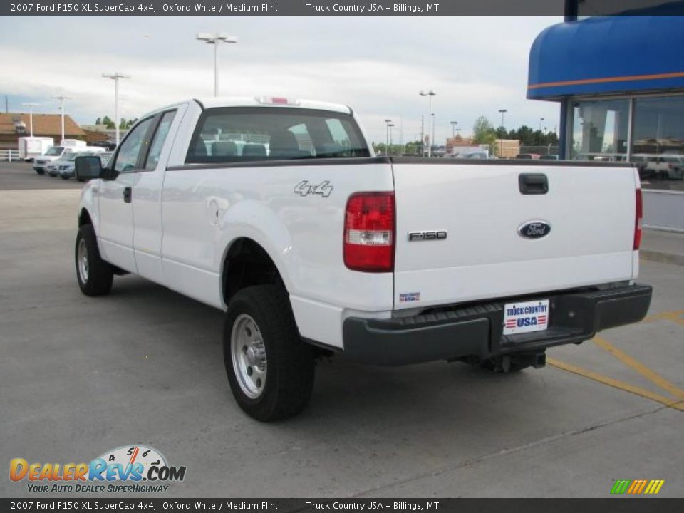 2007 Ford F150 XL SuperCab 4x4 Oxford White / Medium Flint Photo #3