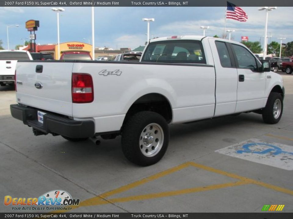2007 Ford F150 XL SuperCab 4x4 Oxford White / Medium Flint Photo #12