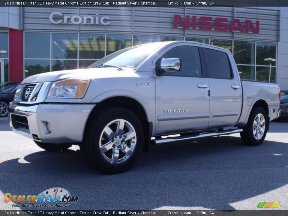 2010 Nissan Titan SE Heavy Metal Chrome Edition Crew Cab Radiant Silver / Charcoal Photo #1