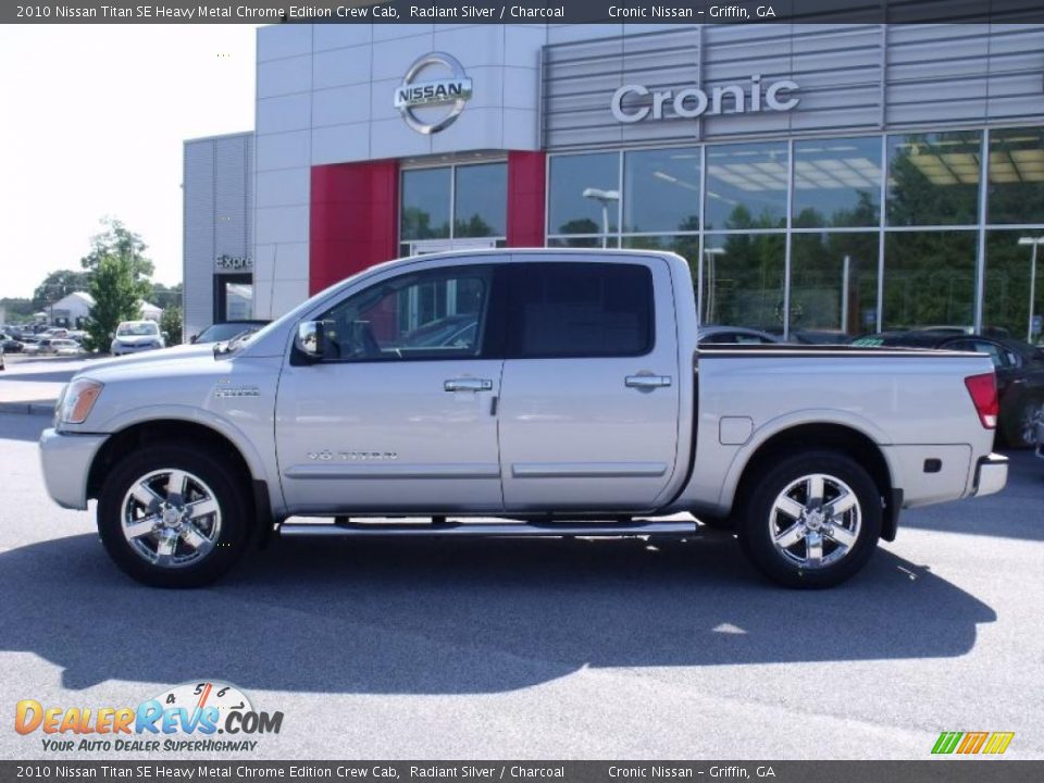2010 Nissan Titan SE Heavy Metal Chrome Edition Crew Cab Radiant Silver / Charcoal Photo #2