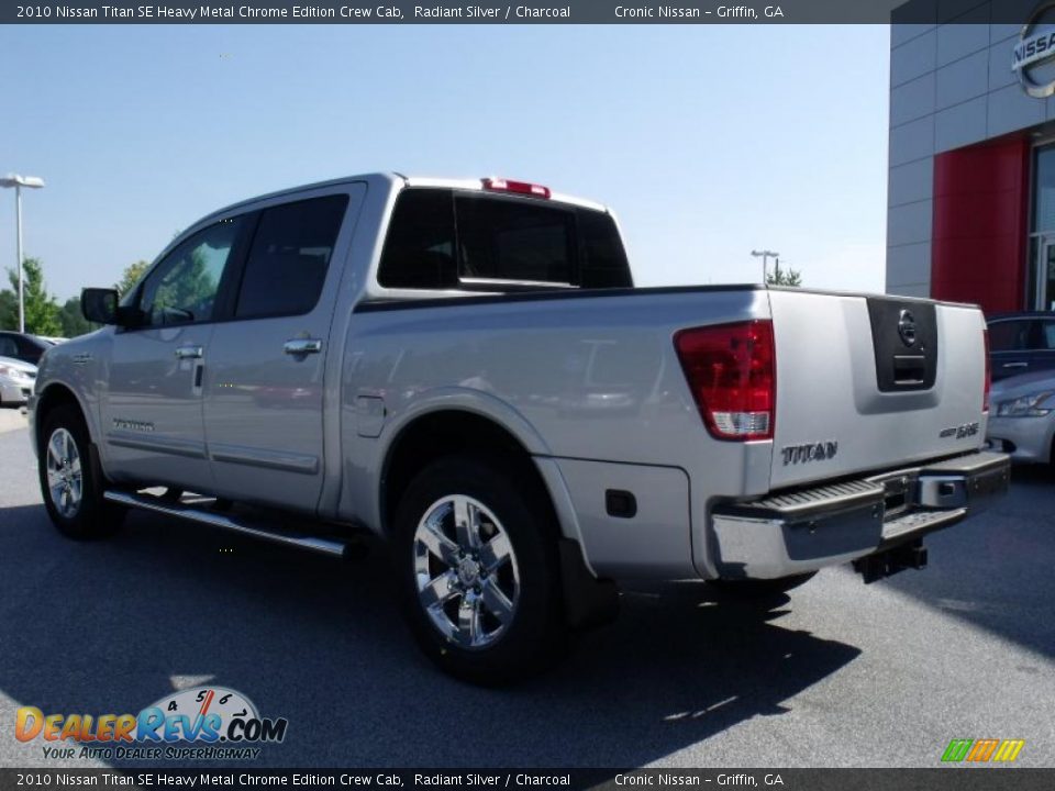 2010 Nissan Titan SE Heavy Metal Chrome Edition Crew Cab Radiant Silver / Charcoal Photo #3