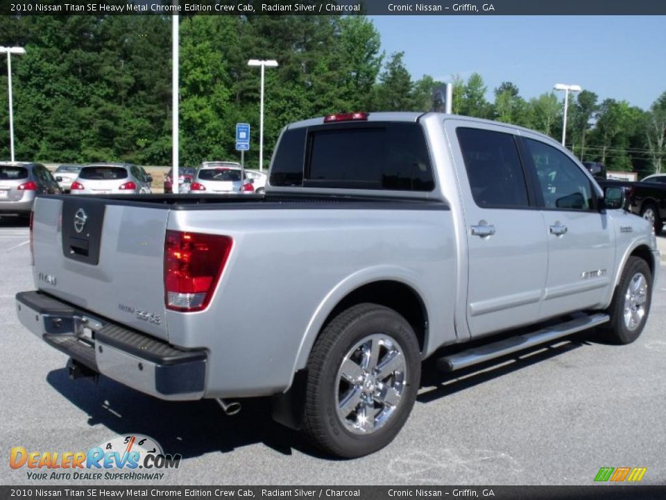 2010 Nissan Titan SE Heavy Metal Chrome Edition Crew Cab Radiant Silver / Charcoal Photo #6