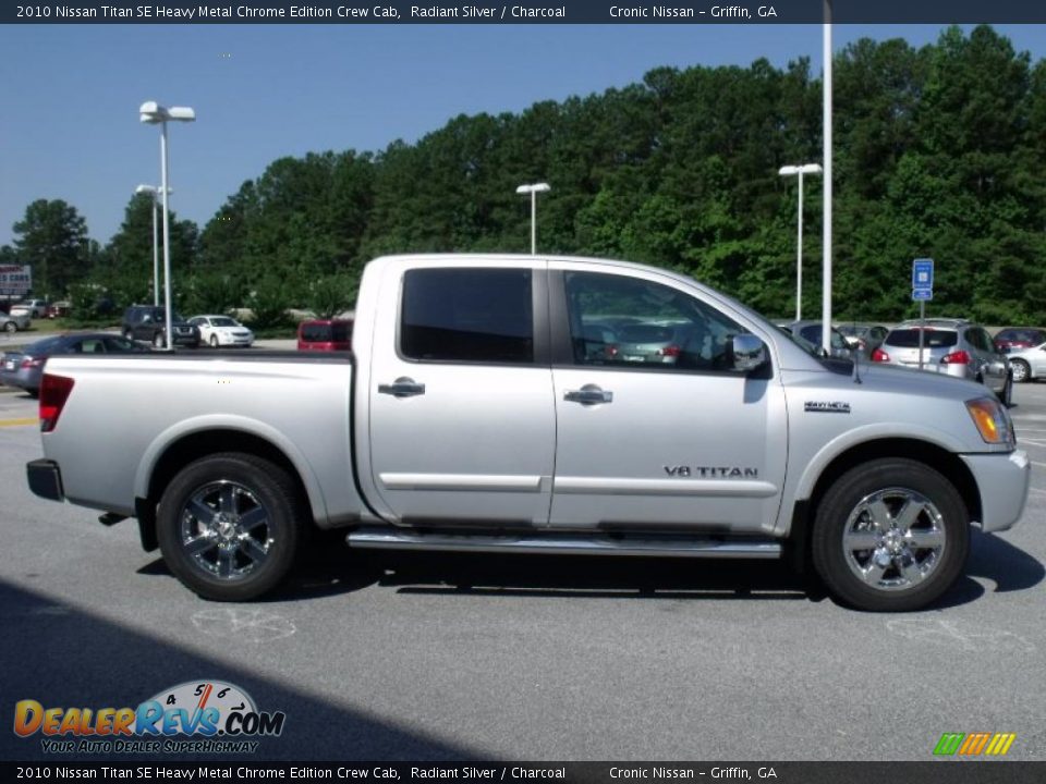 2010 Nissan Titan SE Heavy Metal Chrome Edition Crew Cab Radiant Silver / Charcoal Photo #7
