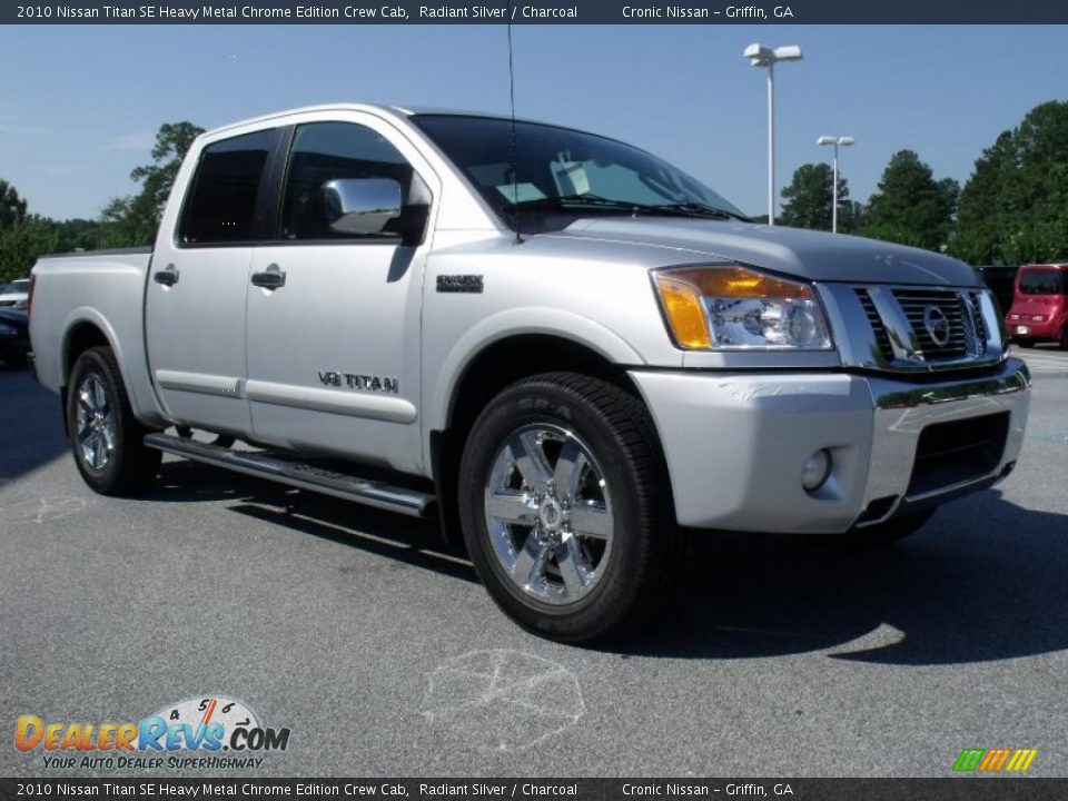 2010 Nissan Titan SE Heavy Metal Chrome Edition Crew Cab Radiant Silver / Charcoal Photo #8
