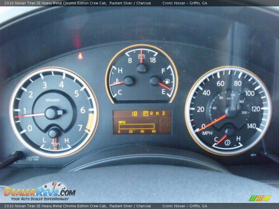 2010 Nissan Titan SE Heavy Metal Chrome Edition Crew Cab Radiant Silver / Charcoal Photo #16
