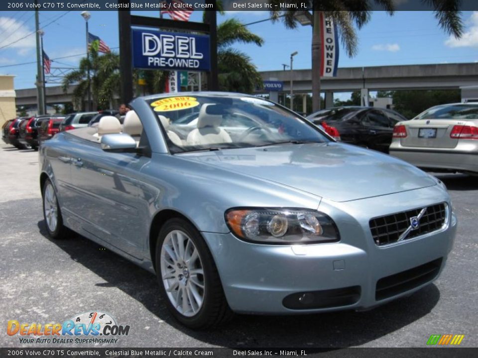 2006 Volvo C70 T5 Convertible Celestial Blue Metallic / Calcite Cream Photo #1