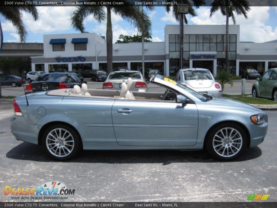 2006 Volvo C70 T5 Convertible Celestial Blue Metallic / Calcite Cream Photo #2