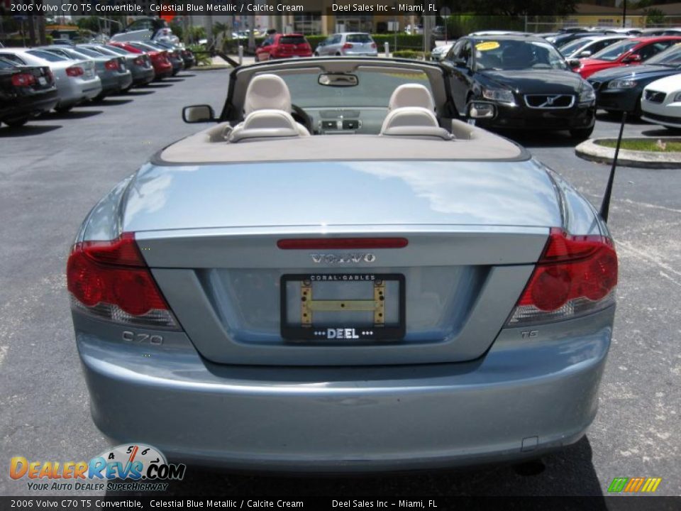 2006 Volvo C70 T5 Convertible Celestial Blue Metallic / Calcite Cream Photo #4