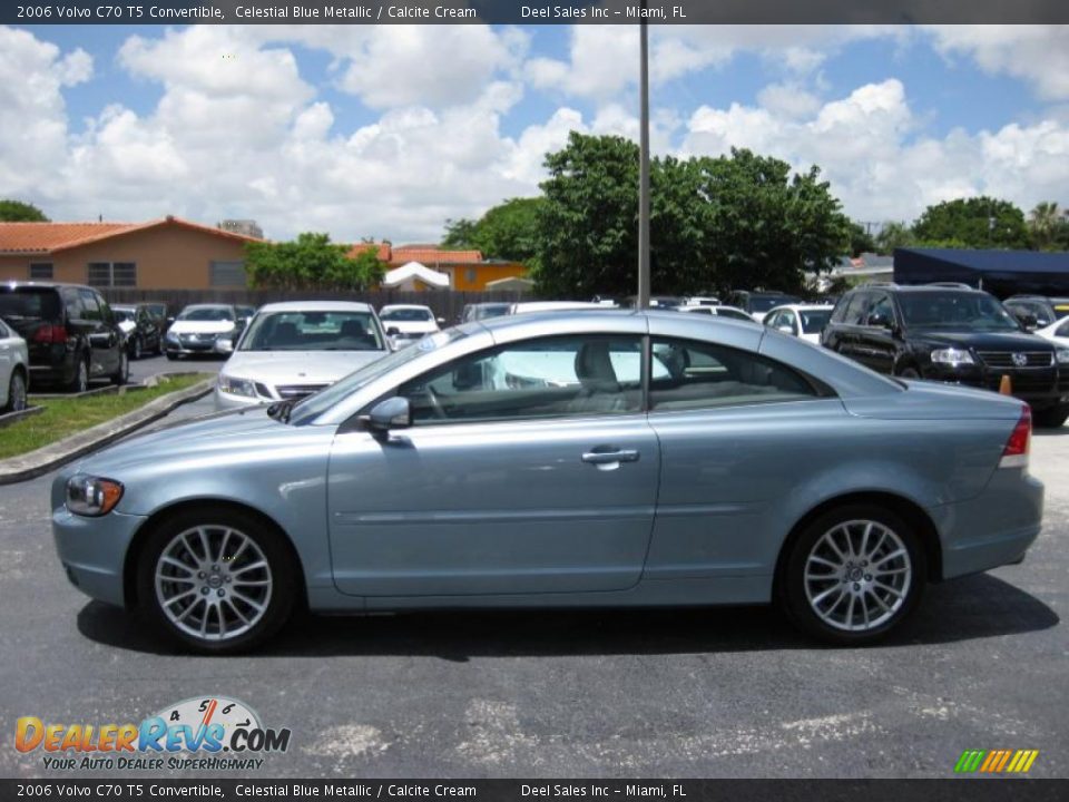 2006 Volvo C70 T5 Convertible Celestial Blue Metallic / Calcite Cream Photo #6