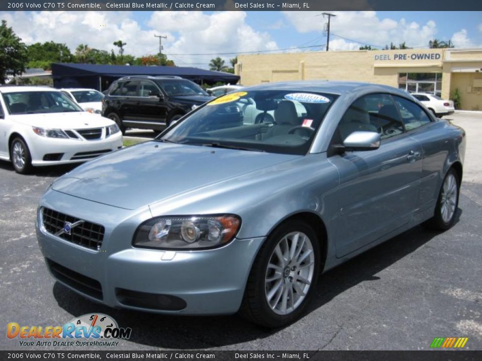 2006 Volvo C70 T5 Convertible Celestial Blue Metallic / Calcite Cream Photo #7
