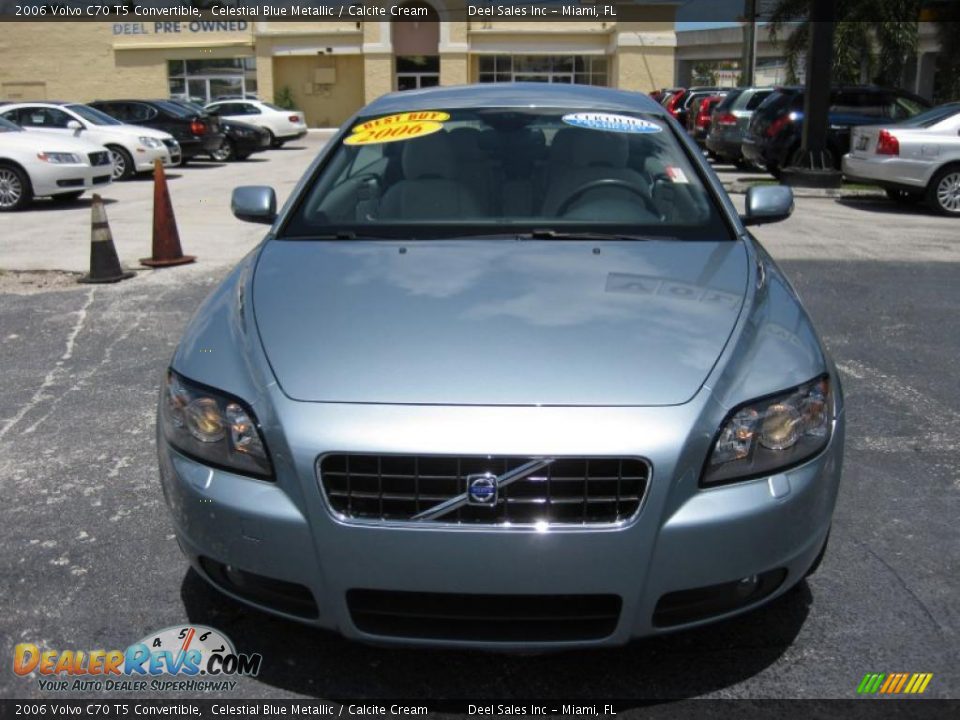 2006 Volvo C70 T5 Convertible Celestial Blue Metallic / Calcite Cream Photo #8