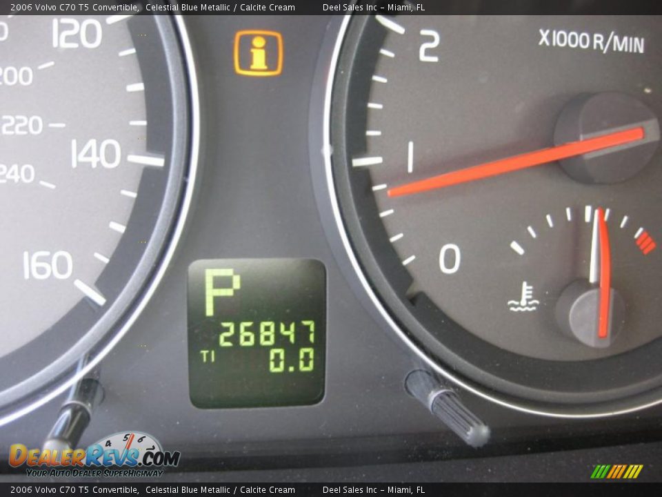 2006 Volvo C70 T5 Convertible Celestial Blue Metallic / Calcite Cream Photo #15