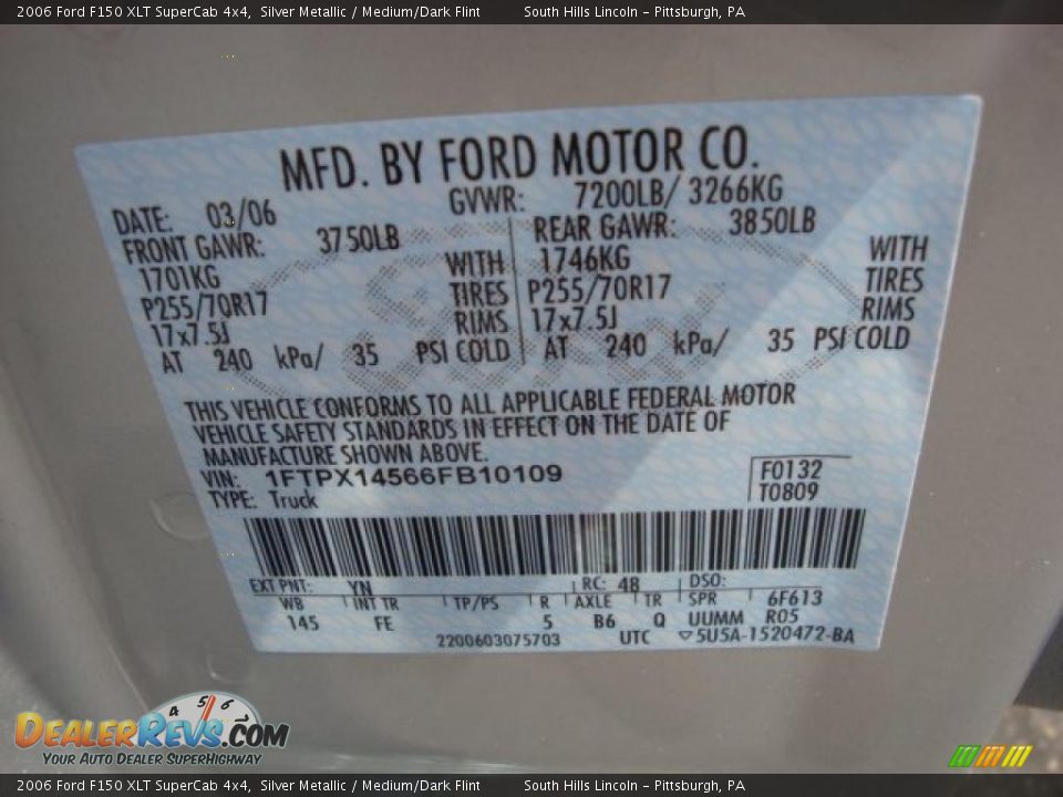 2006 Ford F150 XLT SuperCab 4x4 Silver Metallic / Medium/Dark Flint Photo #14