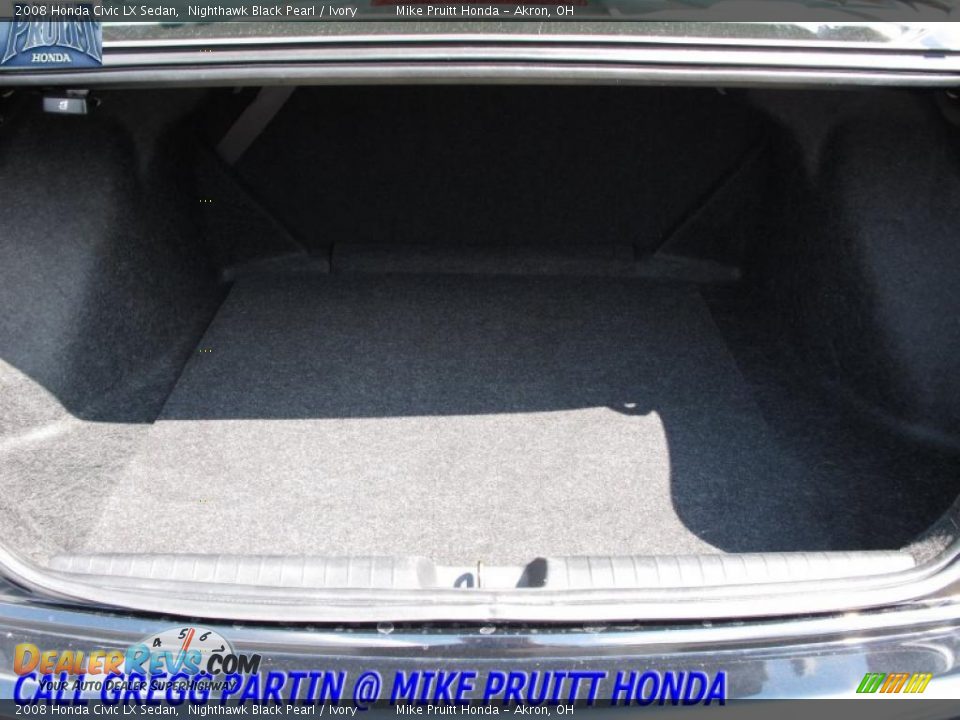 2008 Honda Civic LX Sedan Nighthawk Black Pearl / Ivory Photo #9