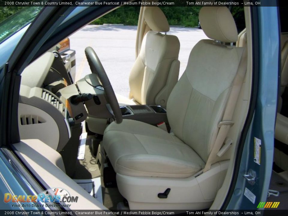 2008 Chrysler Town & Country Limited Clearwater Blue Pearlcoat / Medium Pebble Beige/Cream Photo #8