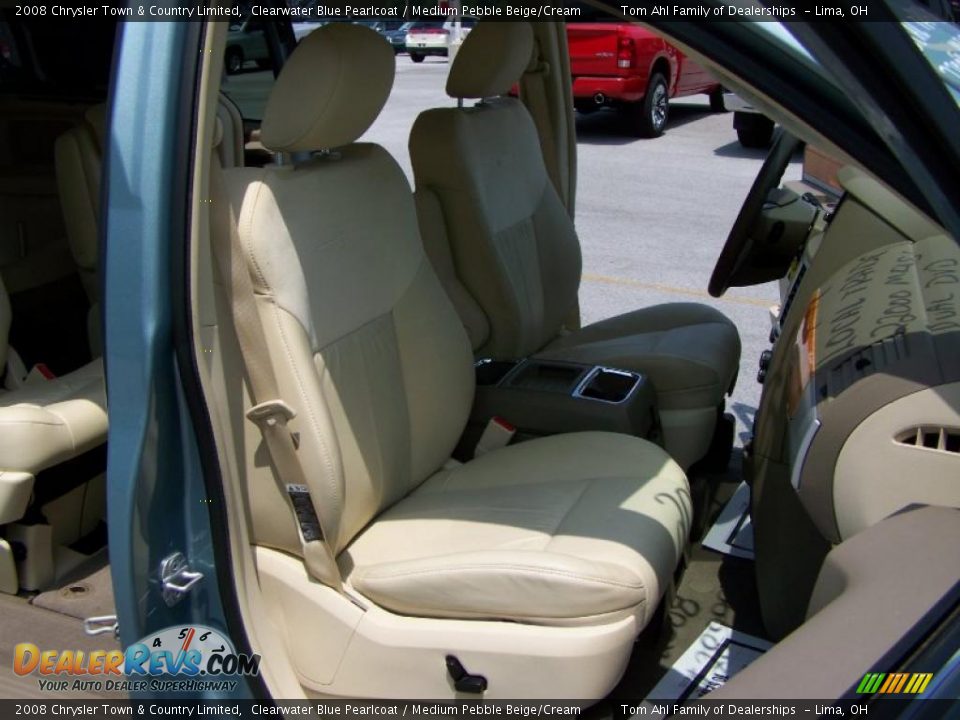 2008 Chrysler Town & Country Limited Clearwater Blue Pearlcoat / Medium Pebble Beige/Cream Photo #15