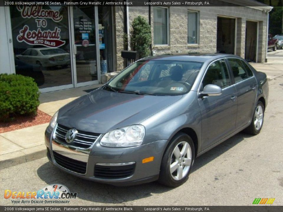 2008 Volkswagen Jetta SE Sedan Platinum Grey Metallic / Anthracite Black Photo #1