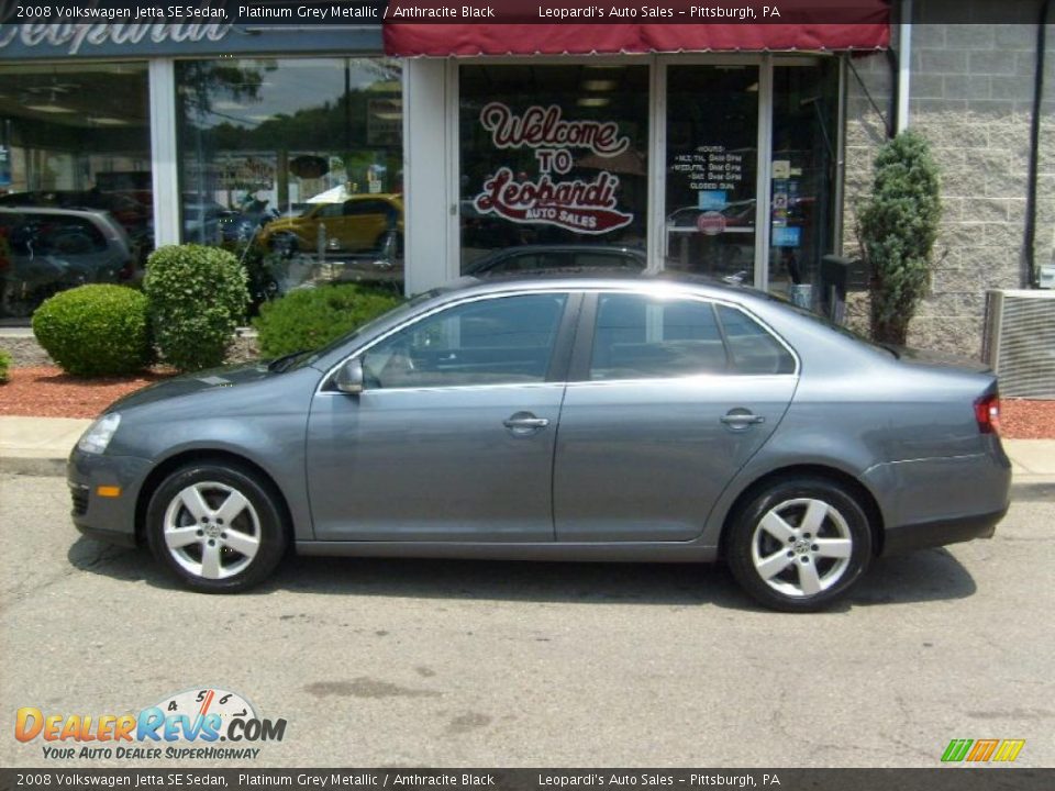2008 Volkswagen Jetta SE Sedan Platinum Grey Metallic / Anthracite Black Photo #2