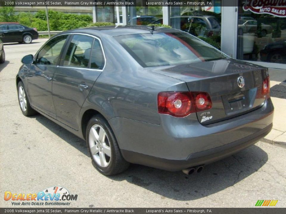 2008 Volkswagen Jetta SE Sedan Platinum Grey Metallic / Anthracite Black Photo #3