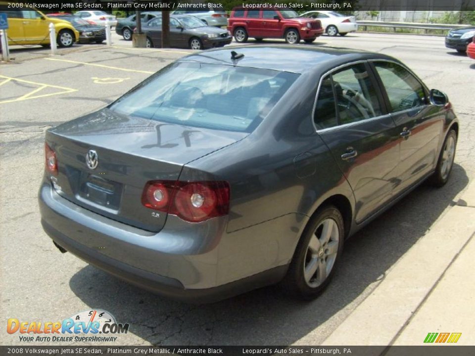 2008 Volkswagen Jetta SE Sedan Platinum Grey Metallic / Anthracite Black Photo #5