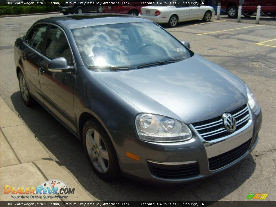 2008 Volkswagen Jetta SE Sedan Platinum Grey Metallic / Anthracite Black Photo #6