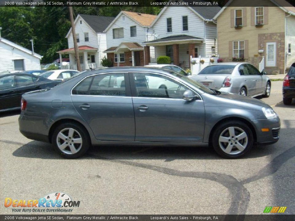 2008 Volkswagen Jetta SE Sedan Platinum Grey Metallic / Anthracite Black Photo #7