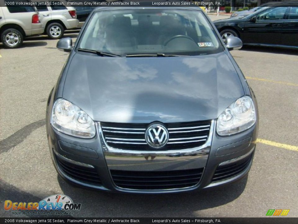 2008 Volkswagen Jetta SE Sedan Platinum Grey Metallic / Anthracite Black Photo #8