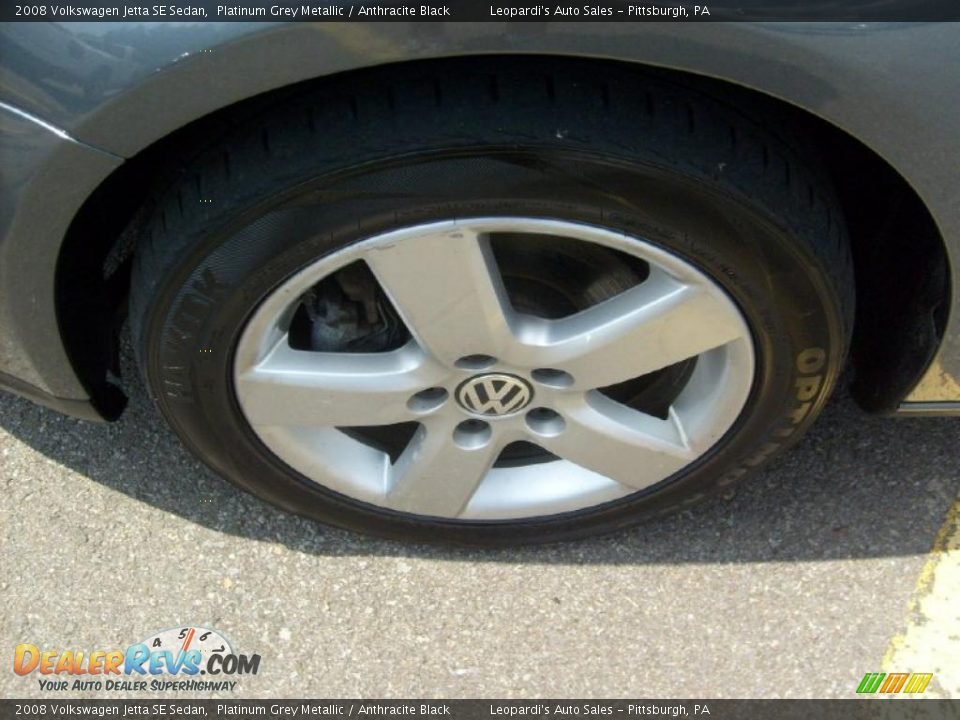 2008 Volkswagen Jetta SE Sedan Platinum Grey Metallic / Anthracite Black Photo #9