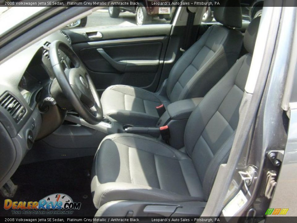 2008 Volkswagen Jetta SE Sedan Platinum Grey Metallic / Anthracite Black Photo #10