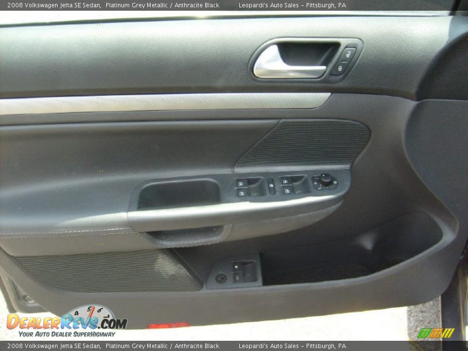 2008 Volkswagen Jetta SE Sedan Platinum Grey Metallic / Anthracite Black Photo #13