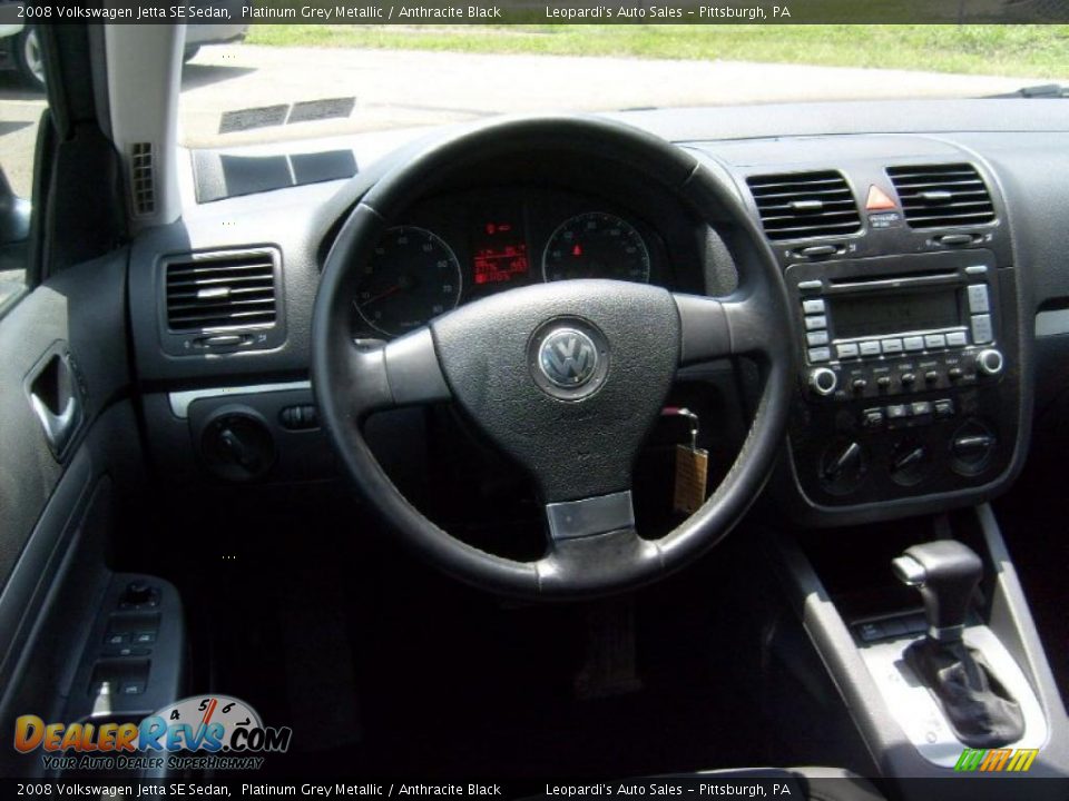 2008 Volkswagen Jetta SE Sedan Platinum Grey Metallic / Anthracite Black Photo #15