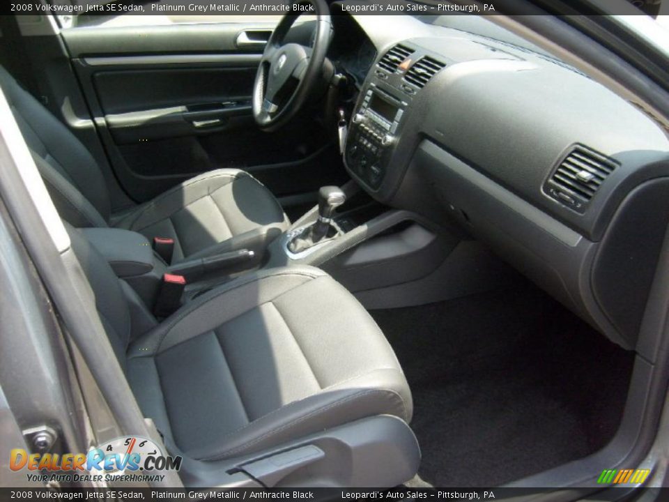 2008 Volkswagen Jetta SE Sedan Platinum Grey Metallic / Anthracite Black Photo #19