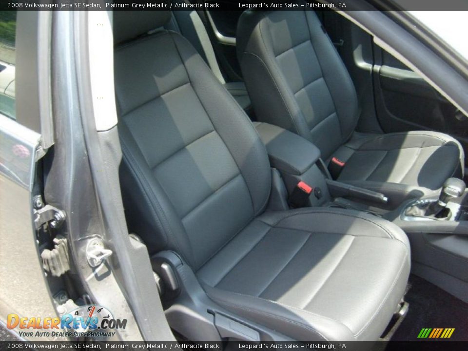 2008 Volkswagen Jetta SE Sedan Platinum Grey Metallic / Anthracite Black Photo #21