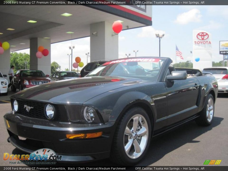 2008 Ford Mustang GT Premium Convertible Black / Dark Charcoal/Medium Parchment Photo #1