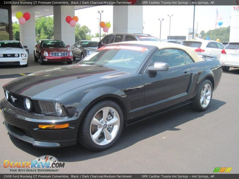 2008 Ford Mustang GT Premium Convertible Black / Dark Charcoal/Medium Parchment Photo #14