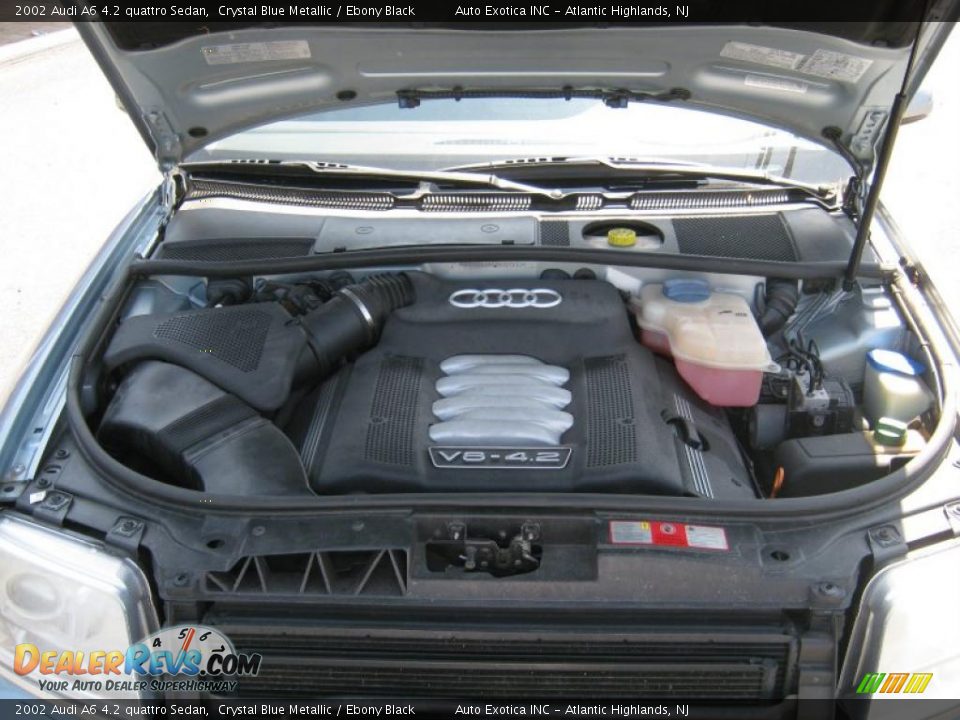 2002 Audi A6 4.2 quattro Sedan Crystal Blue Metallic / Ebony Black Photo #9