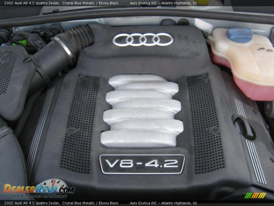 2002 Audi A6 4.2 quattro Sedan Crystal Blue Metallic / Ebony Black Photo #10
