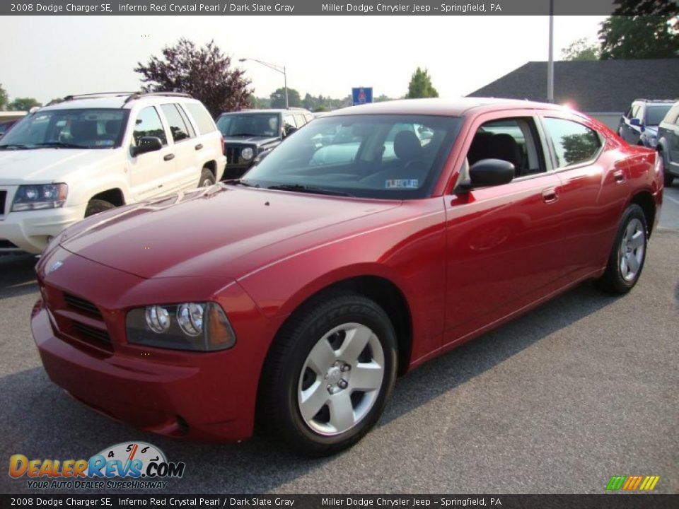 2008 Dodge Charger SE Inferno Red Crystal Pearl / Dark Slate Gray Photo #2