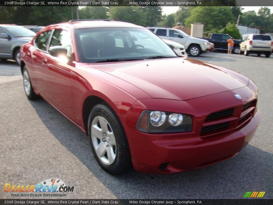 2008 Dodge Charger SE Inferno Red Crystal Pearl / Dark Slate Gray Photo #4