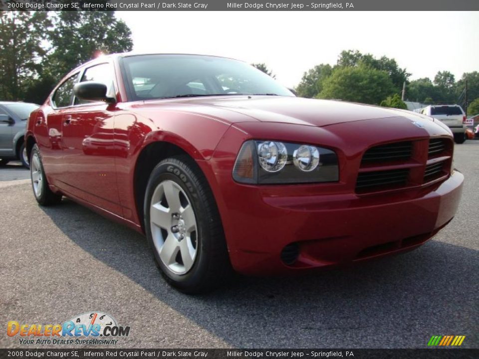 2008 Dodge Charger SE Inferno Red Crystal Pearl / Dark Slate Gray Photo #5