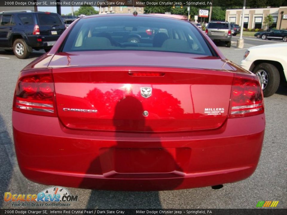 2008 Dodge Charger SE Inferno Red Crystal Pearl / Dark Slate Gray Photo #8