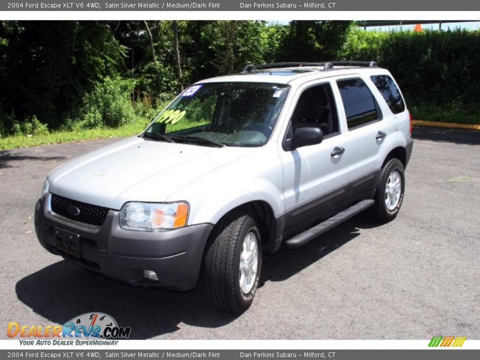 2004 Ford Escape XLT V6 4WD Satin Silver Metallic / Medium/Dark Flint Photo #1