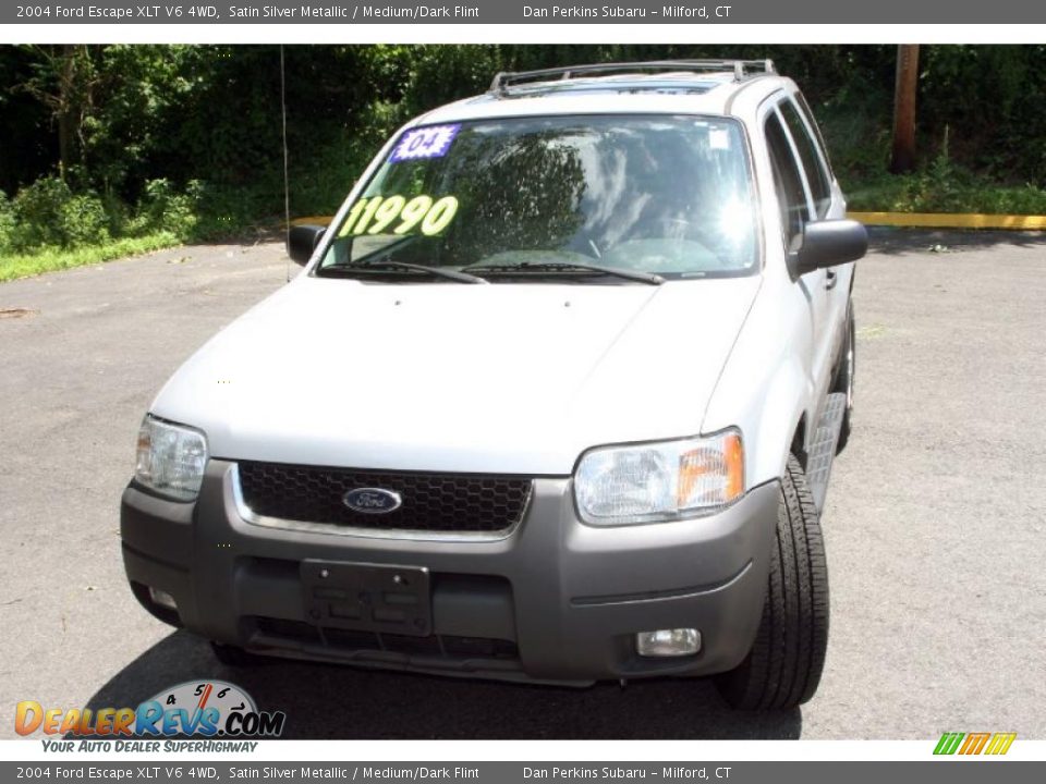 2004 Ford Escape XLT V6 4WD Satin Silver Metallic / Medium/Dark Flint Photo #2