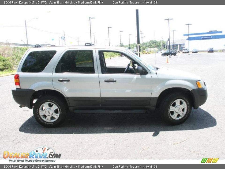 2004 Ford Escape XLT V6 4WD Satin Silver Metallic / Medium/Dark Flint Photo #4