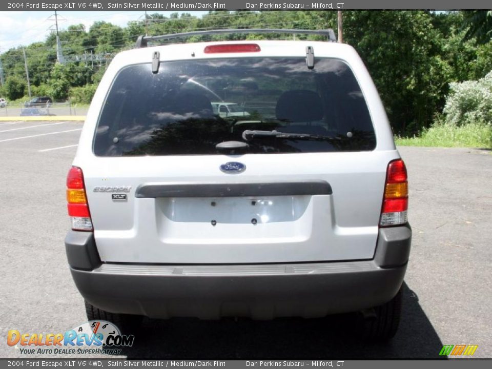 2004 Ford Escape XLT V6 4WD Satin Silver Metallic / Medium/Dark Flint Photo #6