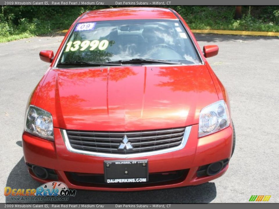 2009 Mitsubishi Galant ES Rave Red Pearl / Medium Gray Photo #2